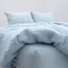 Ga Giường Linen Pháp Nhuộm Miếng Xanh Sky F09