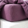 Ga Giường Linen Pháp Nhuộm Miếng Tím Đậm F16