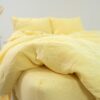 Ga Giường Linen Pháp Nhuộm Miếng Vàng Nhạt F73