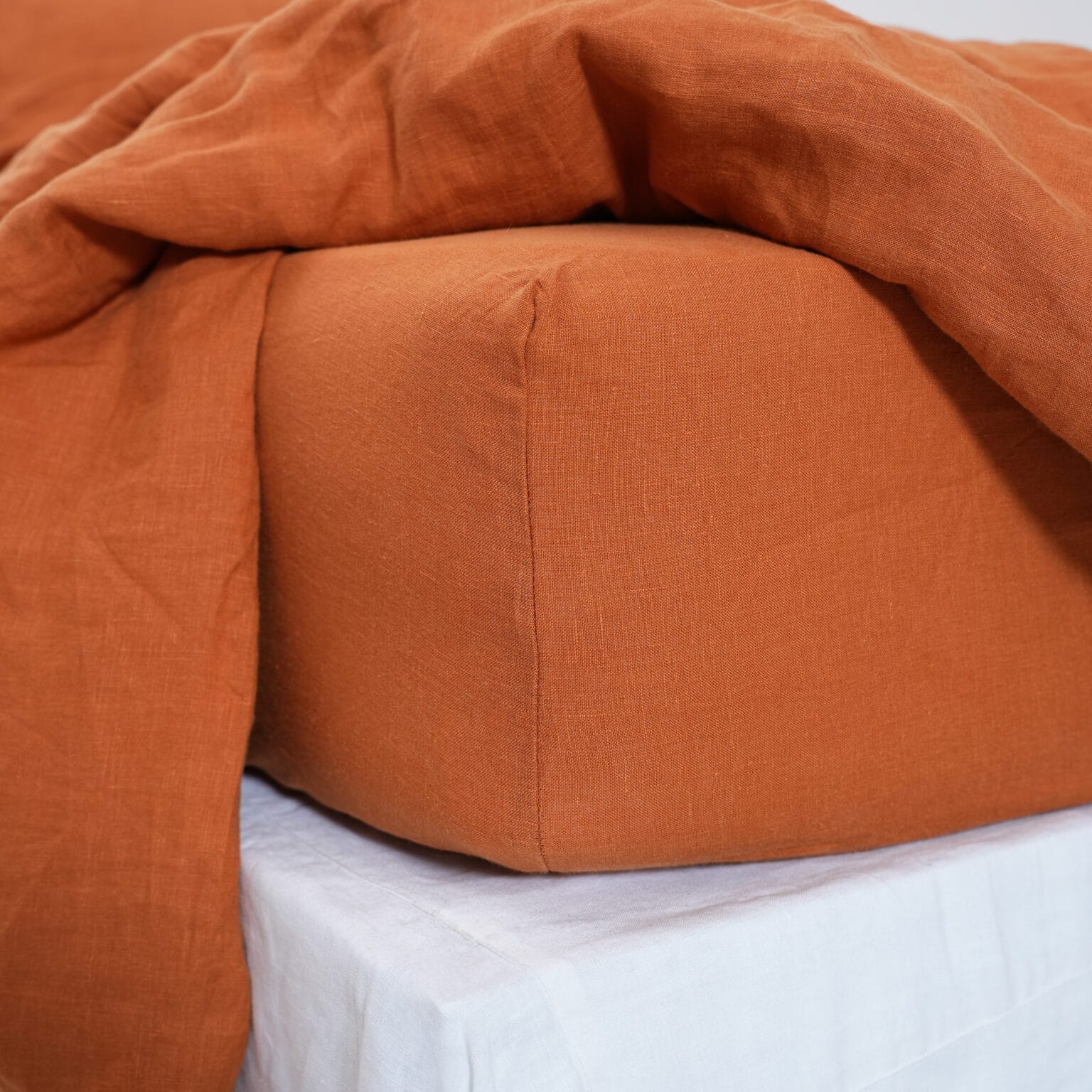 Ga Giường Linen Pháp Nhuộm Miếng Cam F37