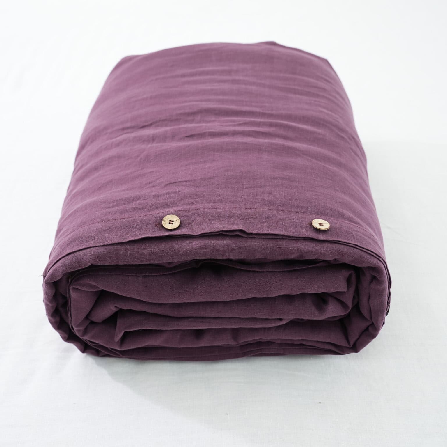 Vỏ Chăn Linen Pháp Nhuộm Miếng Tím Đậm F16